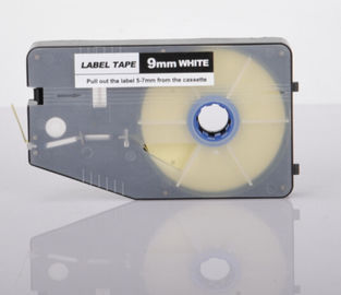 9mm の白いラベル プリンター テープ、宇宙航空ケーブル ID のカセット テープ
