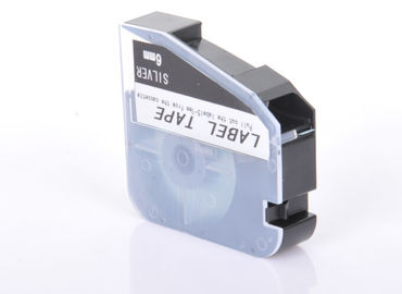 縮みやすい電気設置ラベル メーカー テープ 6mm 銀製 p 接触熱-