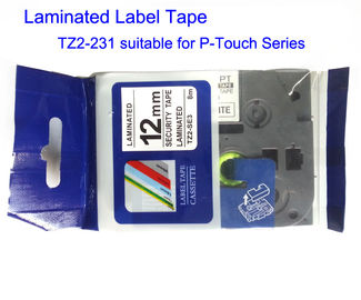 白い幅 12mm の長さ 8m テープ TZ2-231 の多用性があるラベルおよびリボン テープ黒
