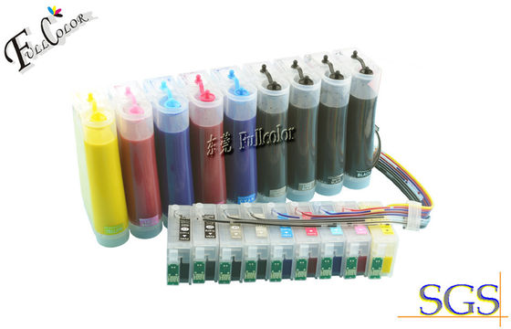 完全な顔料インクは Epson T1571 - T1579 CISS 連続的なインク供給方式 9 色 200ml --を各色補充しました