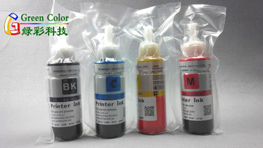 黒く黄色い色の epson L100/L101 のための 200ml 500ml の規範の染料インクは決して詰りません